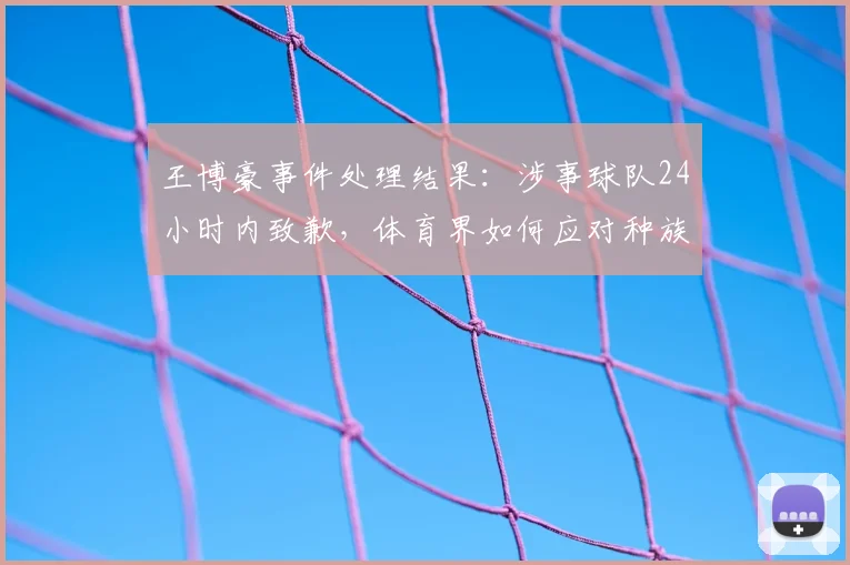 王博豪事件处理结果：涉事球队24小时内致歉，体育界如何应对种族歧视？